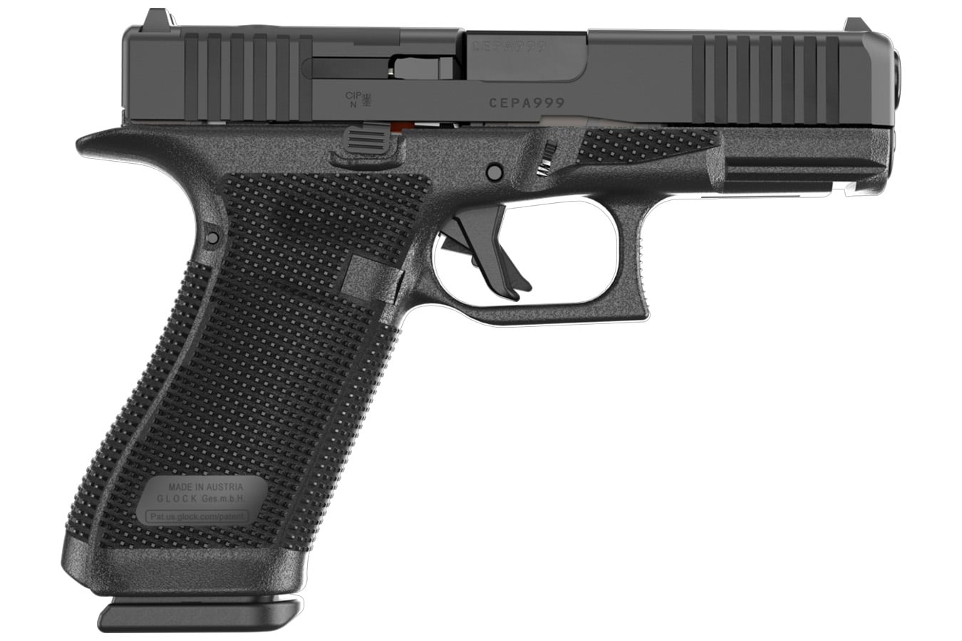 Glock 45 Gen6 9mm Optic Ready Pistol with Front Serrations and Glock Night Sights (LE)